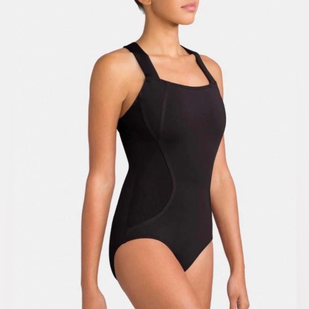 BNWT Capezio Black Strappy Bodysuit.